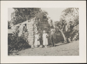 Nevis, B. W. Indies, site of the birthplace of Alexander Hamilton. Miss Agnes Dustan, Miss Elizabeth O'Connor, Mr. Le Maitre (Toronto) (McGill University)