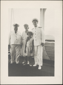 Miss Gibson (N. Y.), Connie, Chief Engineer Roach, Chief Steward ("Tubby"), S. S. Lady Hawkins, B. W. I. cruise