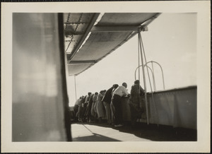 S. S. Lady Drake, passengers watching the swimmers in the pool