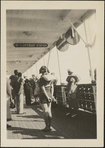 Fire drill on the S. S. Lady Drake, Canadian National S. S. Co.