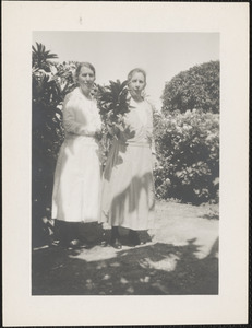 Plymouth, Montserrat, Miss Kirwan and her sister Mrs. Hollender, Waterwork Estate, Montserrat, British West Indies