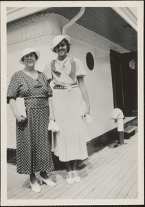 Mrs. Eveline Murphy, Miss Evelyn Rich, her niece, the day I left New York on the S. S. American Trader