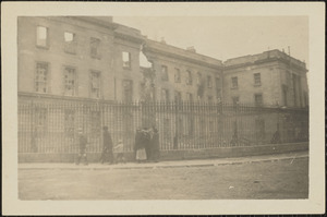 Dublin, Ireland, near the "Four Courts" after the bombardment and fire