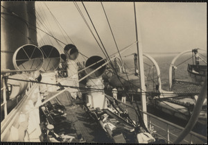 Top deck of the S. S. Aquitania