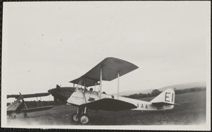 Mr. Iswoude's [?] "Gypsy Moth" plane and the club "Avian" landing, Baldonnel