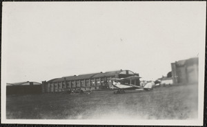 The hangars and the "Moth," Baldonnel
