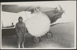 K. MacCormack & the "Avian," Baldonnel, Saturday, August 16, 1930. Kitty in flying togs