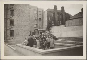 The sand pit for the children at the rear of the St. Ultan's new apartments on Charlemont St., Dublin