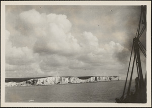 The cliffs at Dover, England, from the S. S. American Merchant
