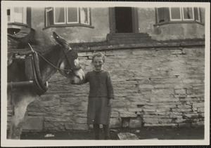 Niamh and the donkey, Kilkee, Ireland