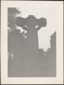 Kells, Ireland, remains of an old cross in the churchyard (a rainy day)