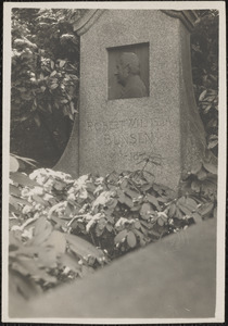 Grave of Robert Bunsen, the chemist, in the cemetery at Heidelberg, Germany