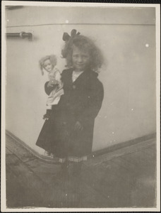 Little Annie Kelly with her doll, S. S. Devonian
