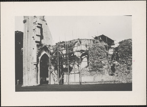 Glastonbury, England, restorations in the old cathedral