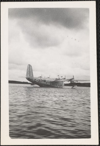 Airplane landing on water