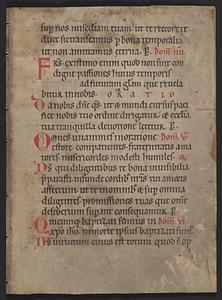 Six leaves from liturgical manuscripts