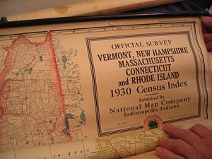 Official survey Vermont, New Hampshire Massachusetts Connecticut and Rhode Island 1930 census index