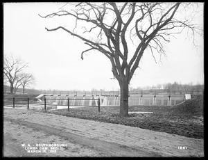 Wachusett Aqueduct, Lower Dam, Open Channel, Section 11, from the northeast, near west side of Sawin's Mills road, Southborough, Mass., Mar. 16, 1898
