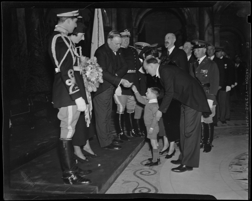 James M. Curley at Governor's Reception. Daughter Mary is also in attendance