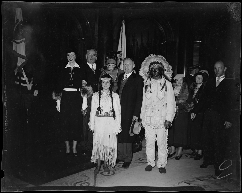 James M. Curley at Governor's Reception. Daughter Mary is also in attendance