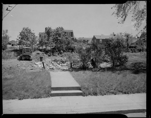 On the 1st anniversary of the Worcester Tornado, a view of the area damaged by the storm