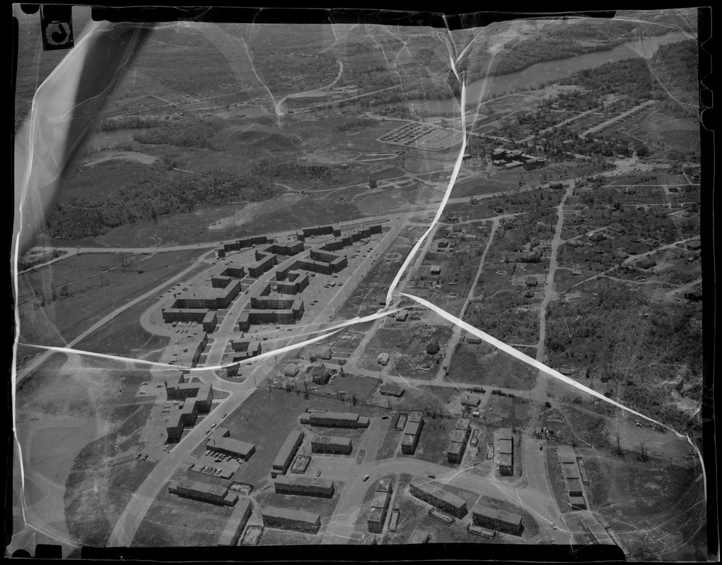 On the 1st anniversary of the Worcester Tornado, a view of the area damaged by the storm