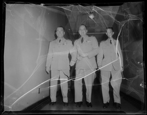 Bennington, U.S.S. - board of inquiry. Military officers standing in a hallway