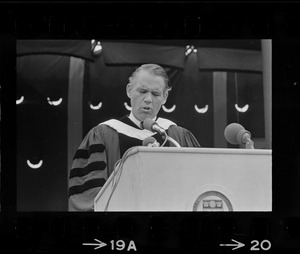 Gov. Francis Sargent at Boston College commencement exercises
