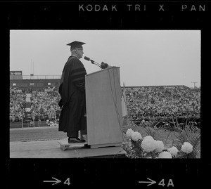 R. Buckminster Fuller addressing Boston College commencement