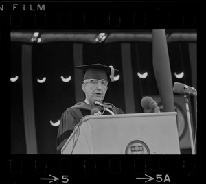 R. Buckminster Fuller addressing Boston College commencement