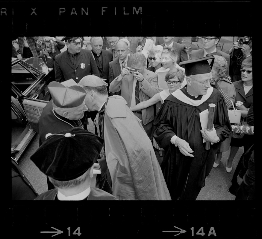 Richard Cardinal Cushing Terence Cardinal Cooke And Fr Francis J Nicholson At Boston College 