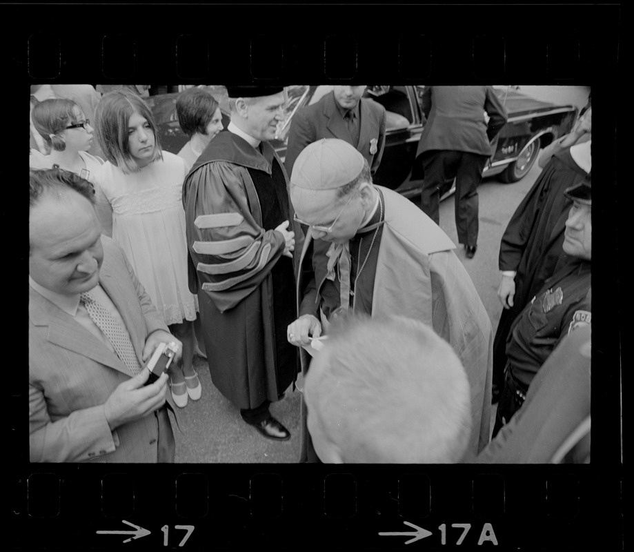 Terence Cardinal Cooke At Boston College Commencement Exercises Digital Commonwealth 