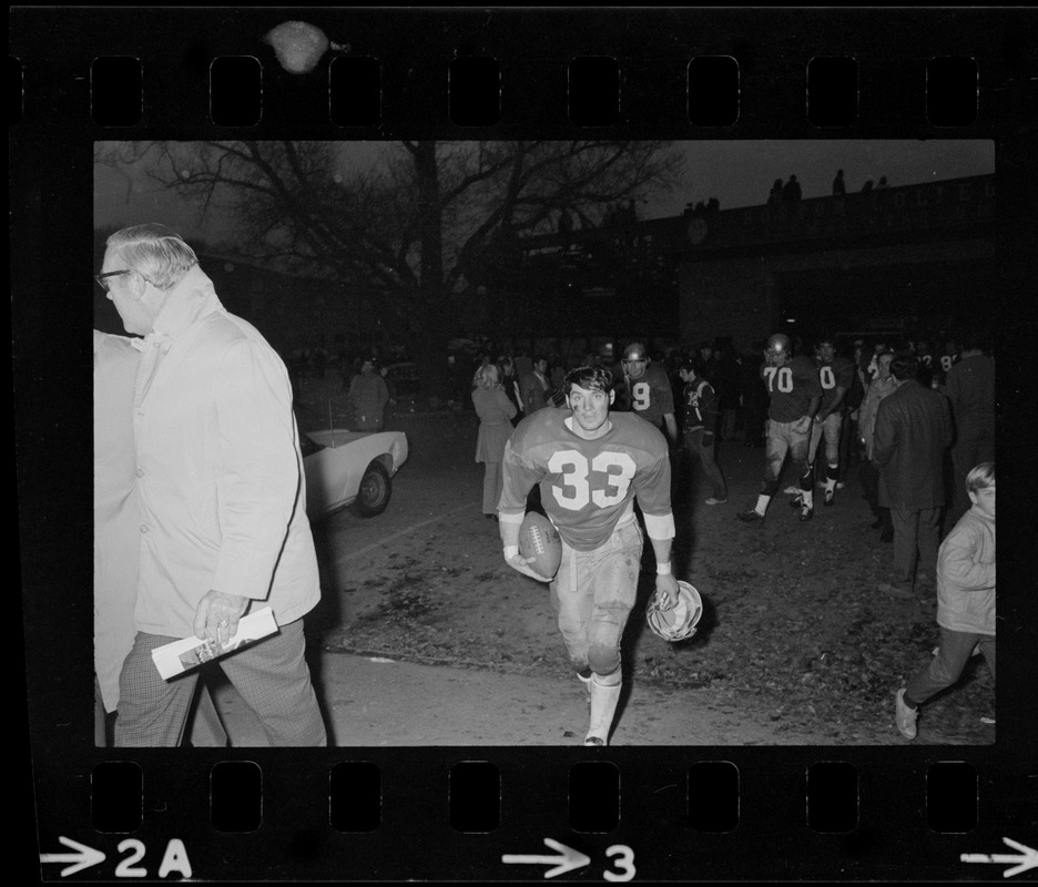 Boston College halfback Fred Willis after a game with Holy Cross