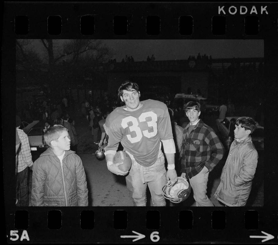 Boston College halfback Fred Willis after a game with Holy Cross