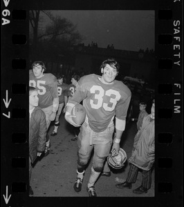 Boston College halfback Fred Willis after a game with Holy Cross
