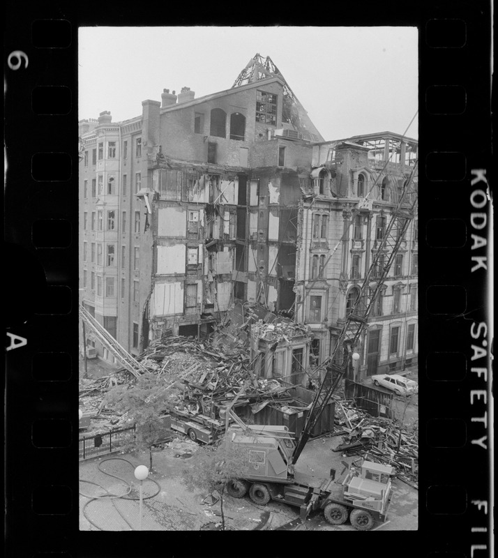 Clearing of debris after Hotel Vendome fire