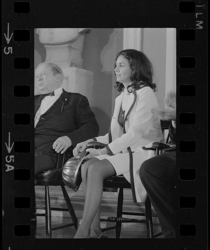 Cornelia Wallace at George Wallace campaign rally at Faneuil Hall ...