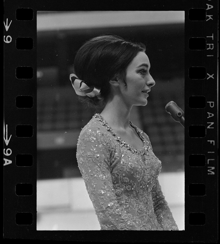 Peggy Fleming, champion skater, as she appeared at Boston Garden