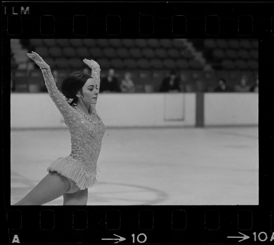 Peggy Fleming, champion skater, as she appeared at Boston Garden