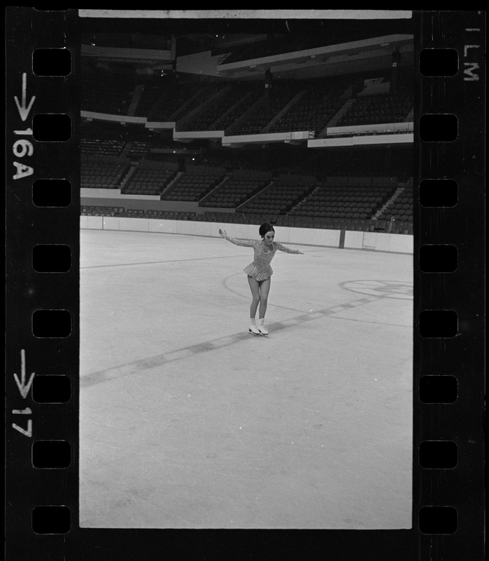 Peggy Fleming, champion skater, as she appeared at Boston Garden