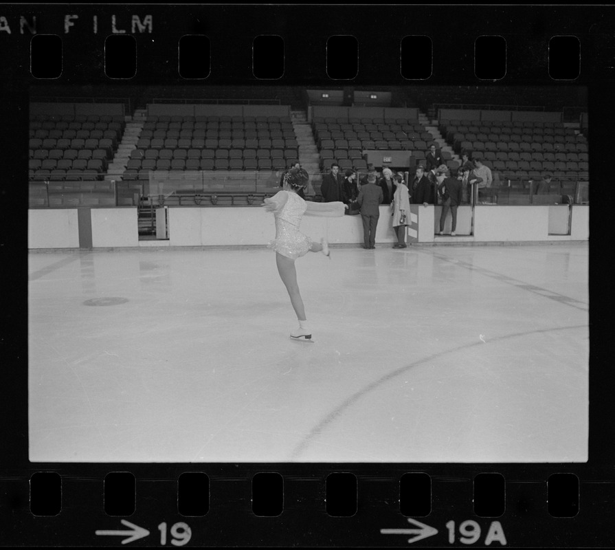 Peggy Fleming practice session at Garden