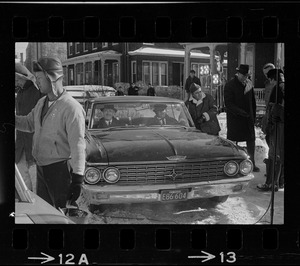 Henry Fonda and Murray Hamilton on set of The Boston Strangler