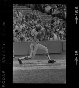 Cleveland Indians player Ken "The Hawk" Harrelson at bat