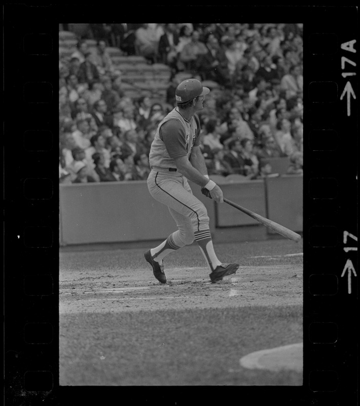 Cleveland Indians player Ken "The Hawk" Harrelson at bat