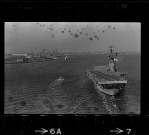 Wasp carrier arrives in port at South Boston after astronauts pickup