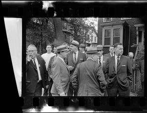 Manhunt in Roxbury - Police Comr. Edmund McNamara issues orders to his men as they prepare to flush out third escapee in Roxbury