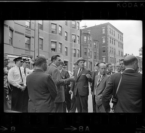 Manhunt in Roxbury - Police Comr. Edmund McNamara issues orders to his men as they prepare to flush out third escapee in Roxbury