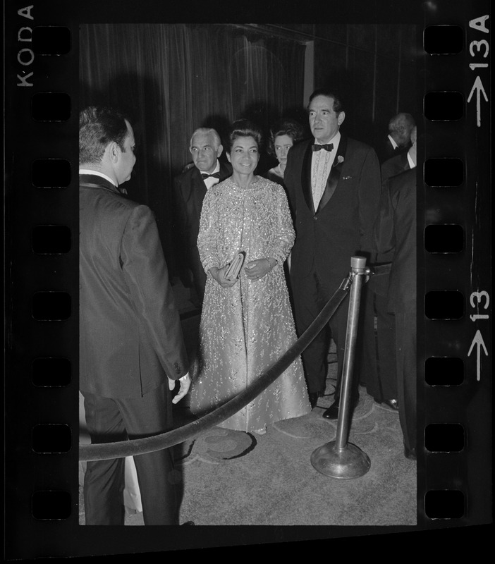 Iranian Princess Ashraf Pahlavi and Dr. Morris Abram at Brandeis University commencement banquet