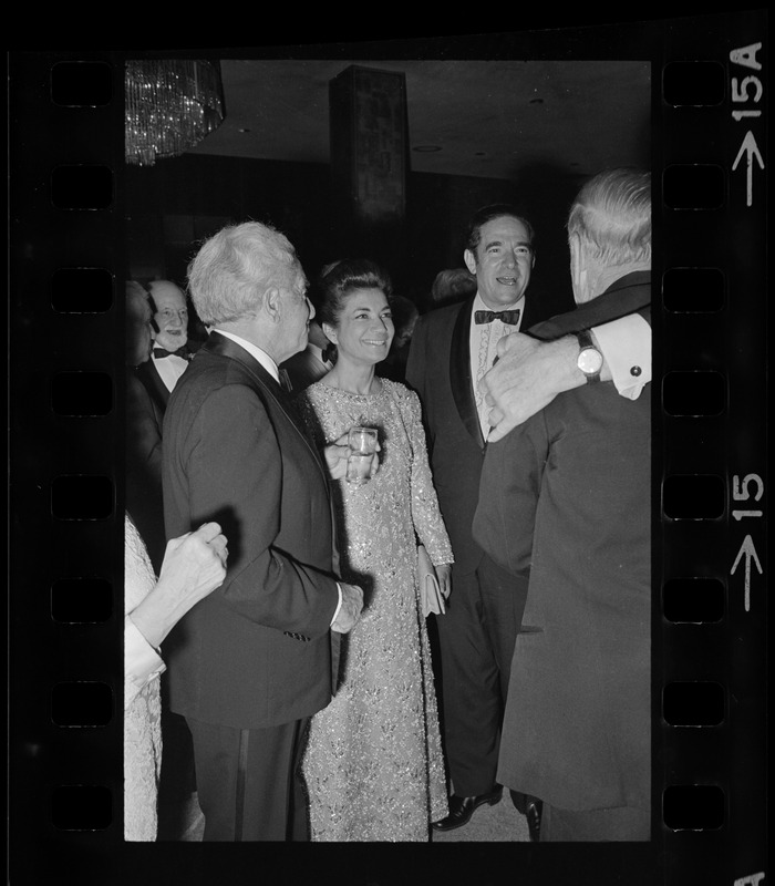 Iranian Princess Ashraf Pahlavi and Dr. Morris Abram at Brandeis University commencement banquet