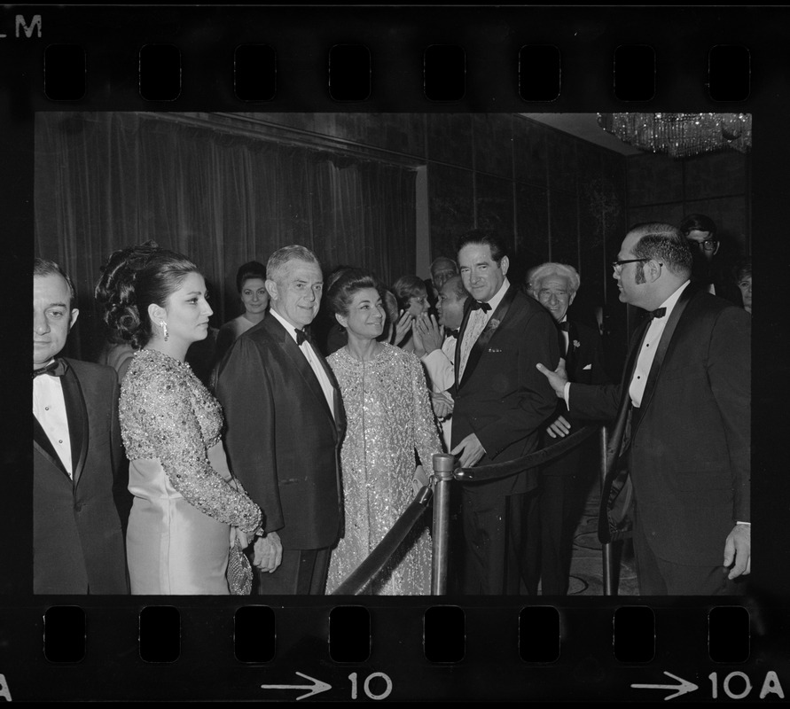 Iranian Princess Ashraf Pahlavi and Dr. Morris Abram at Brandeis University commencement banquet